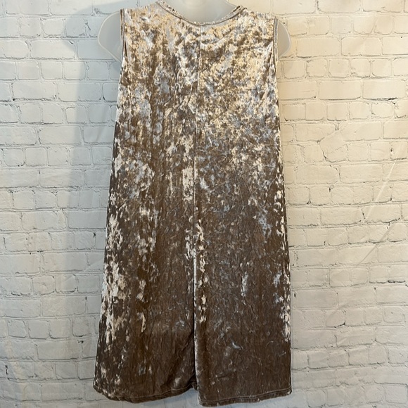 ee:some crinkled velvet pewter color flowy dress - Picture 4 of 7